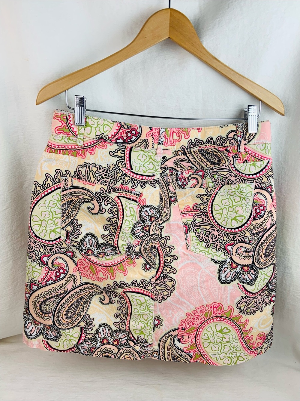 Croft & Barrow Paisley Skort - Pink, Green & Peach - Picture 2 of 8